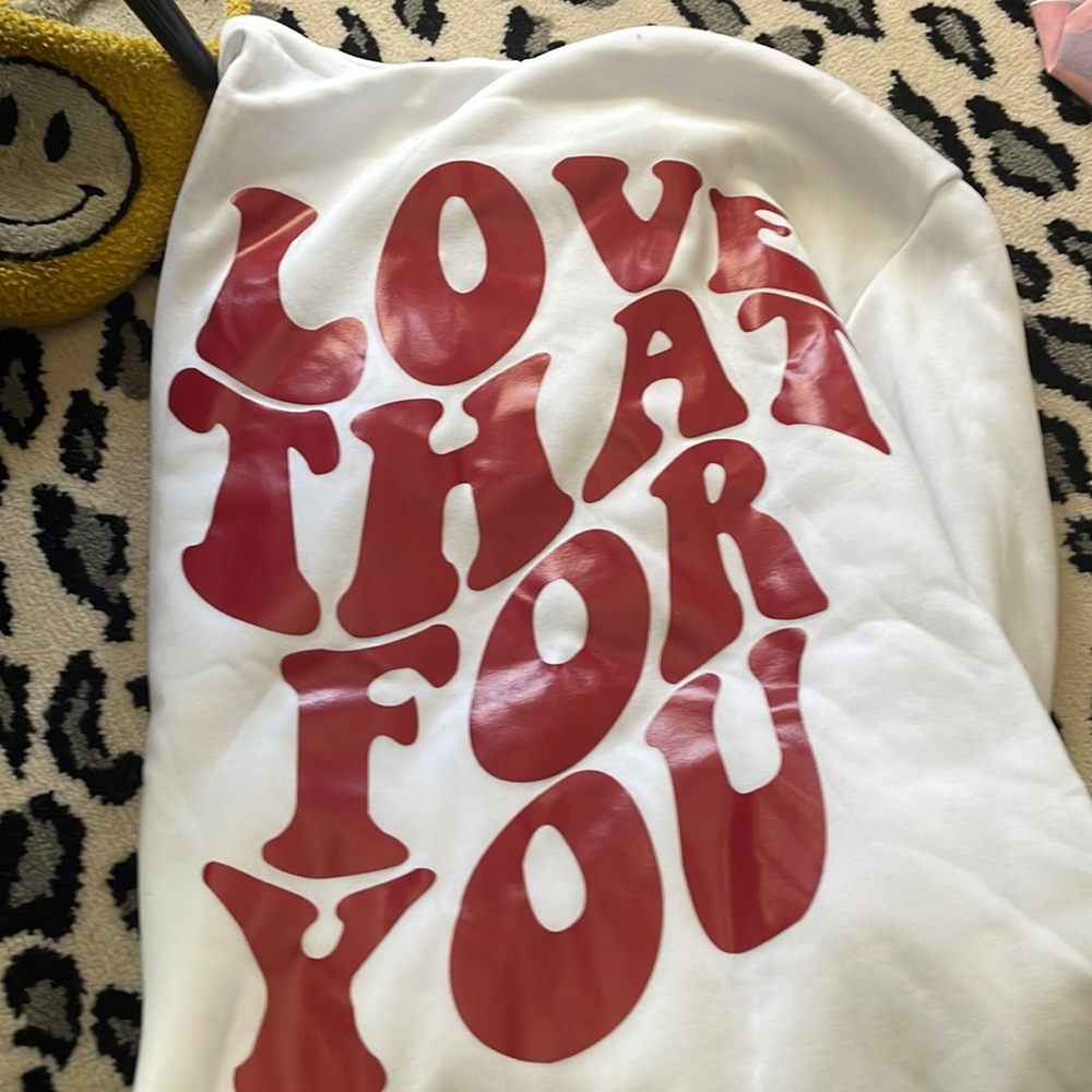 White cute sweatshirt